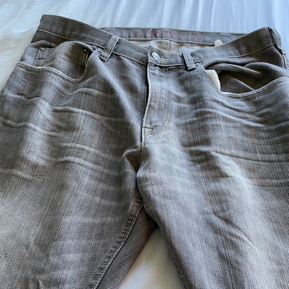 Vintage Lee dungaree jeans someways gray mens 36 x32” slim fit preowned